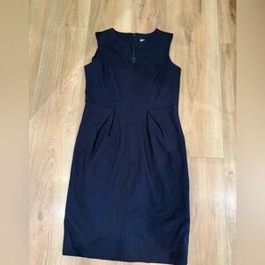 J. Mclaughlin Jael Sheath Dress Womens Medium Navy Blue Sleeveless Knit